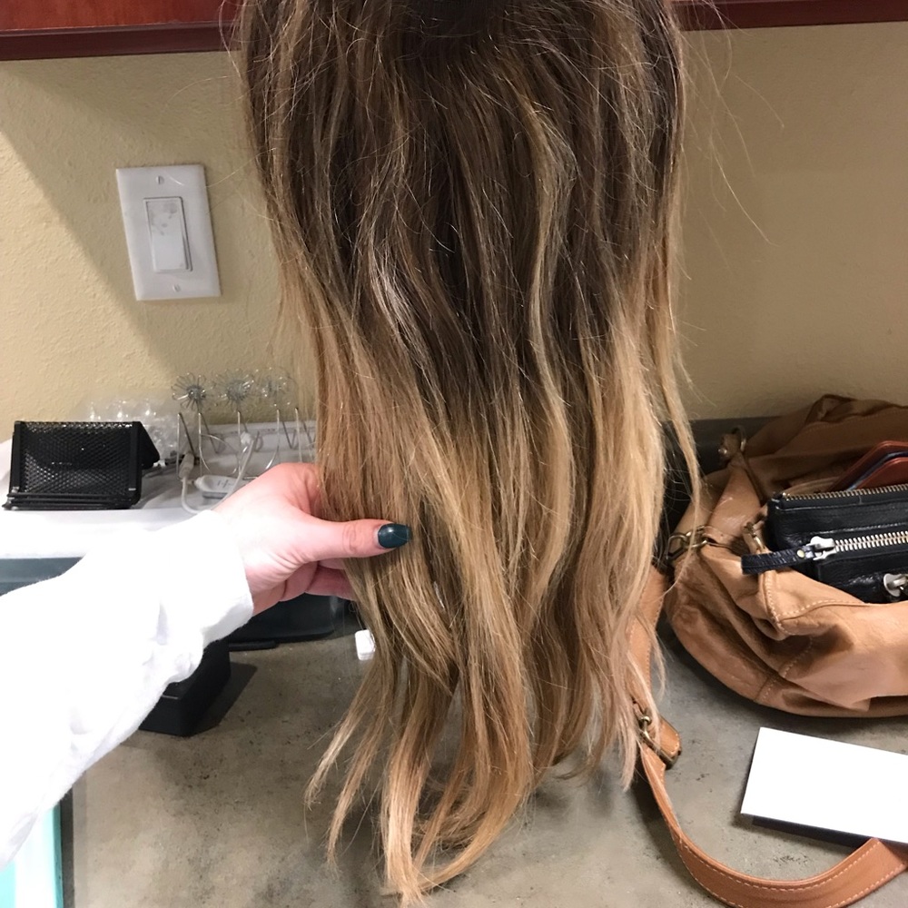 22inch Halocouture balayage hair extensions